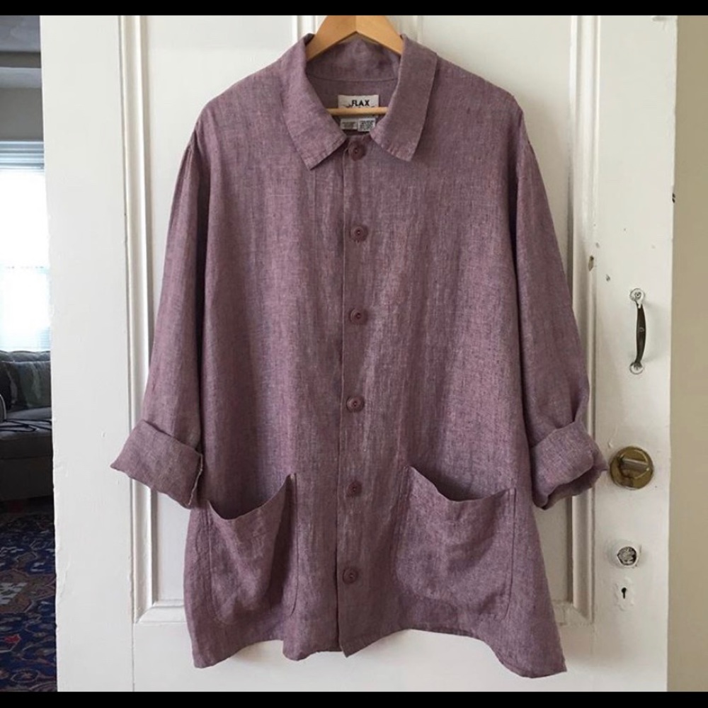 FLAX vintage Linen Chore Jacket